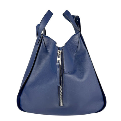 Loewe Hammock, Blue, Leather, handbag