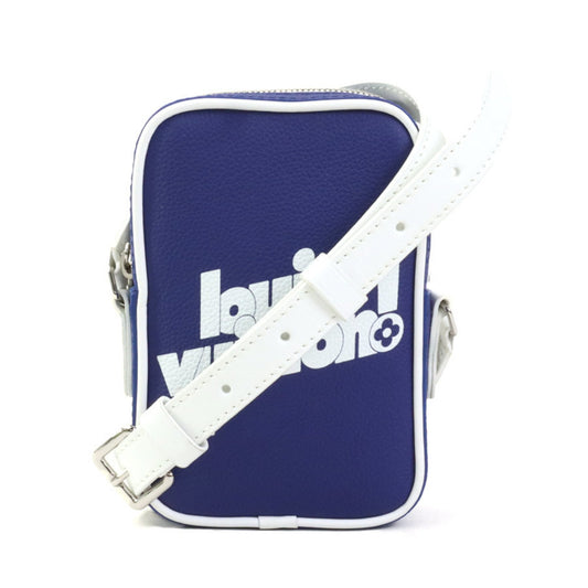 Louis Vuitton Danube, Navy, Leather, shoulder