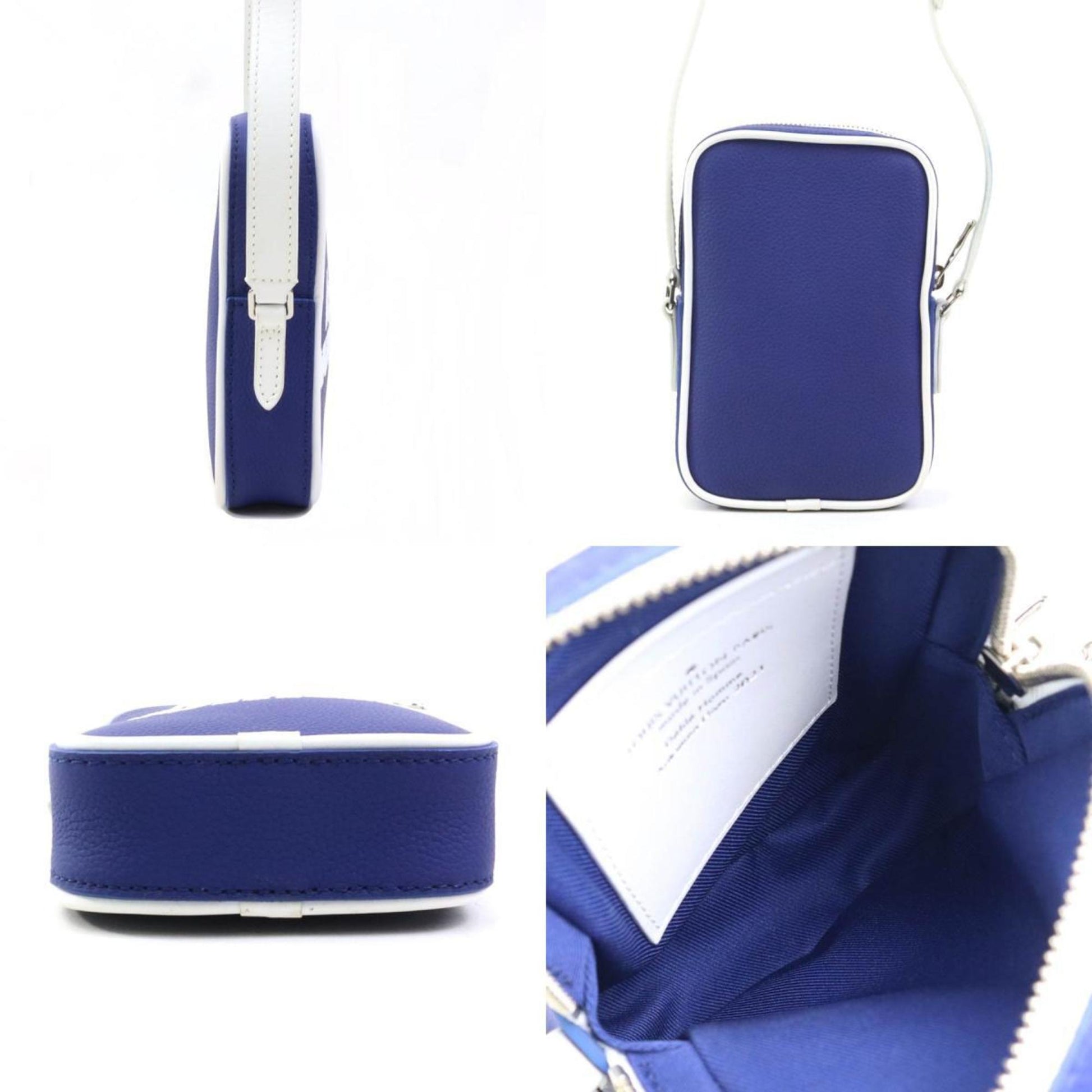 Louis Vuitton Danube, Navy, Leather, shoulder