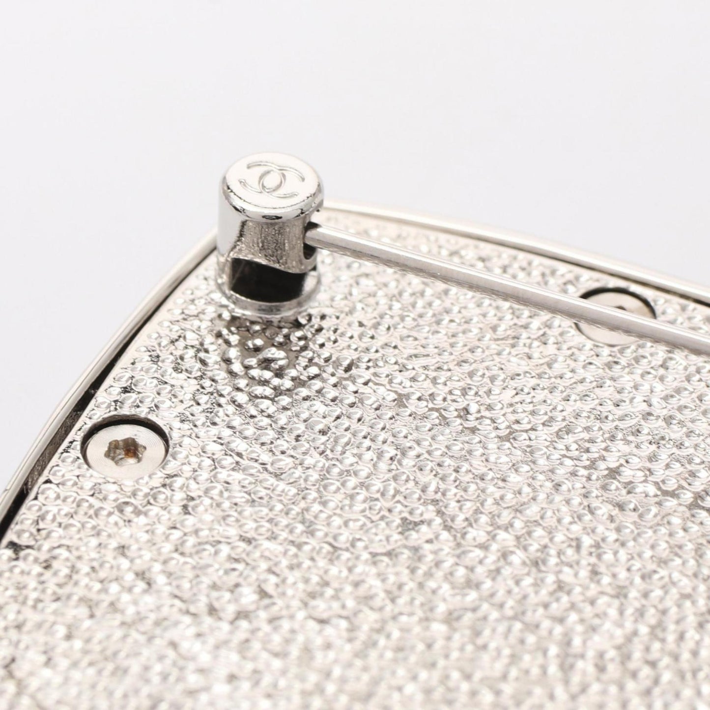 Chanel Coco Mark, Silver, Steel, brooch