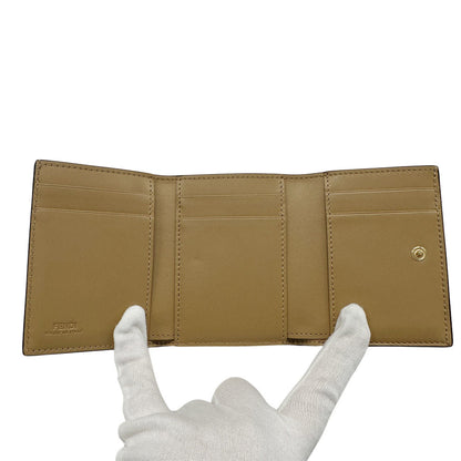 Fendi FF, Beige, Leather, wallet