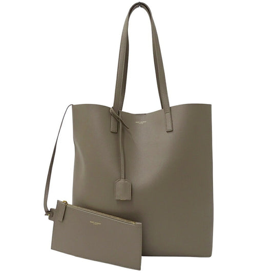 Saint Laurent Shopper Toy, Grey, Leather, handbag