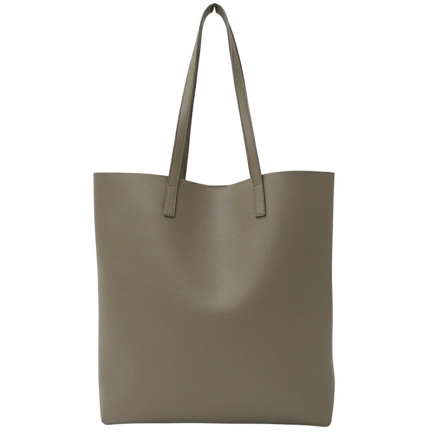 Saint Laurent Shopper Toy, Grey, Leather, handbag
