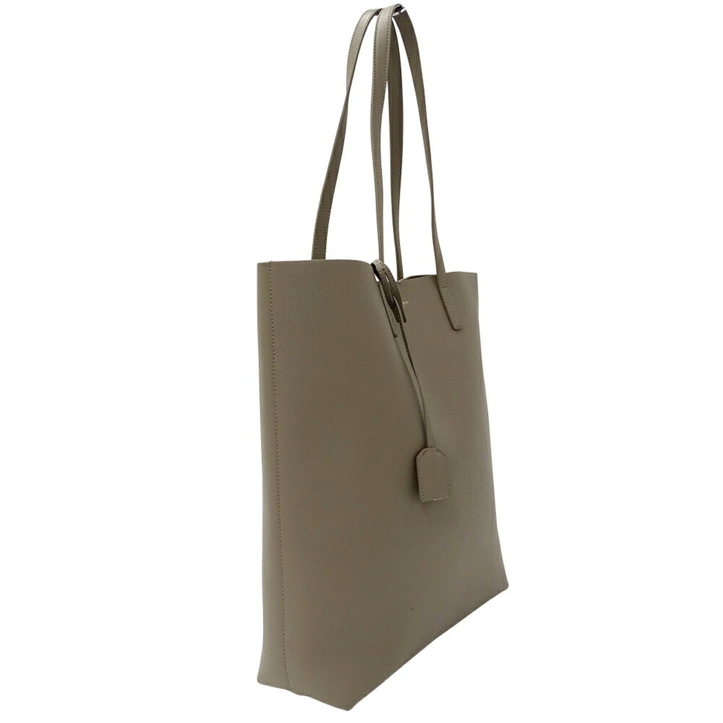 Saint Laurent Shopper Toy, Grey, Leather, handbag