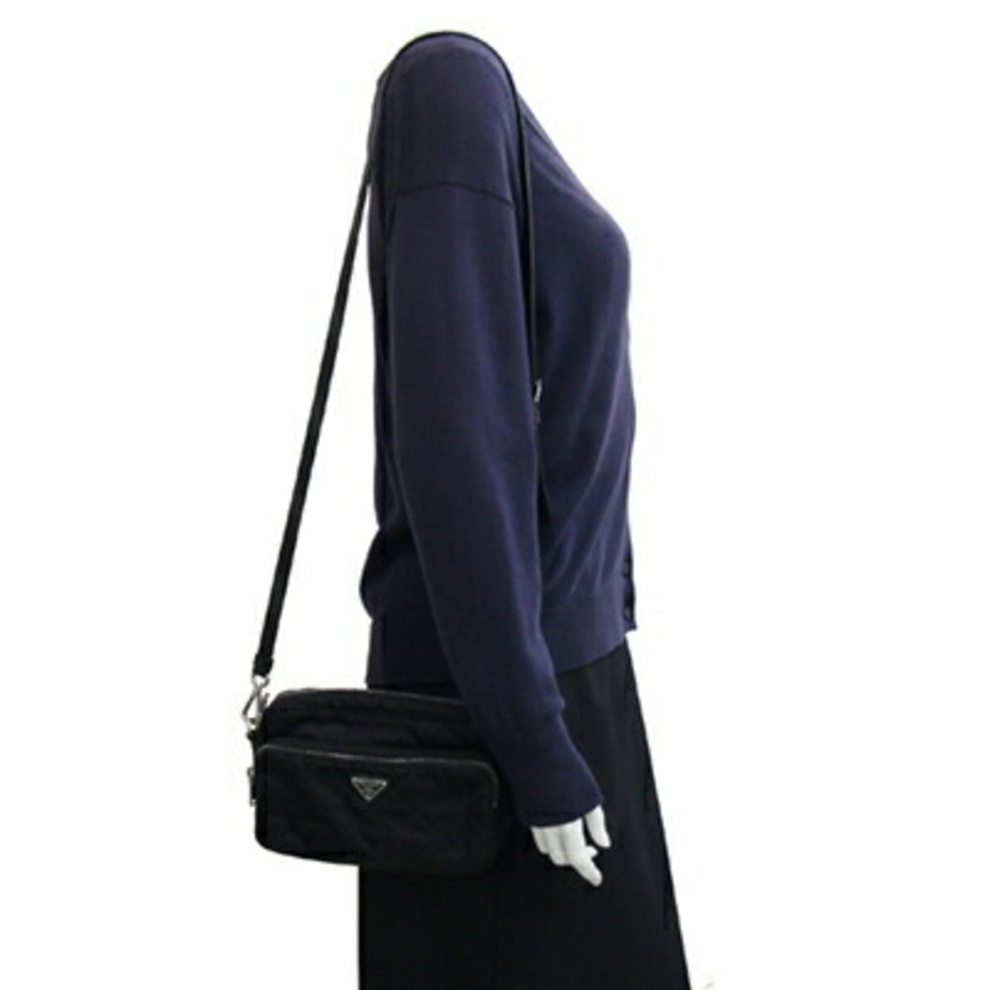 Prada Tessuto, Black, NYLON, shoulder