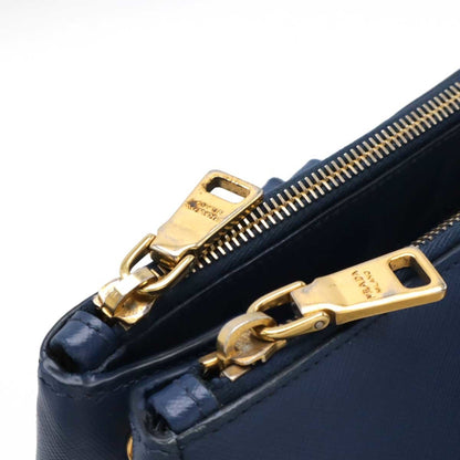 Prada Galleria, Blue, Leather, handbag
