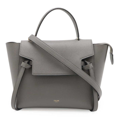 Céline Belt, Grey, Leather, handbag