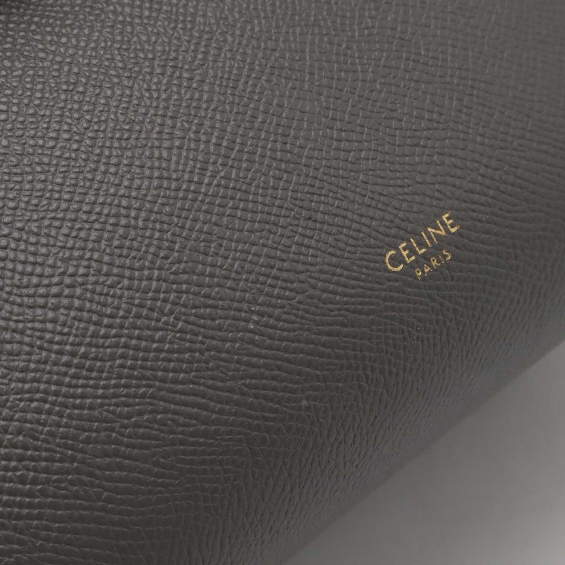 Céline Belt, Grey, Leather, handbag