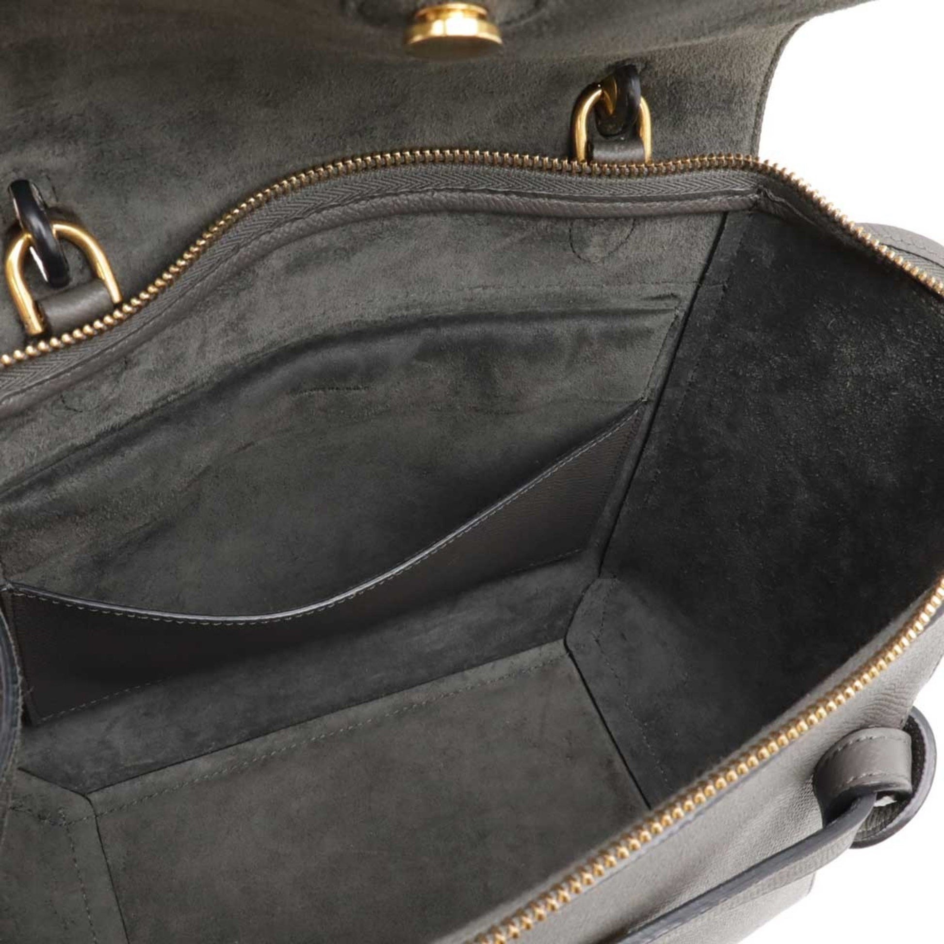 Céline Belt, Grey, Leather, handbag