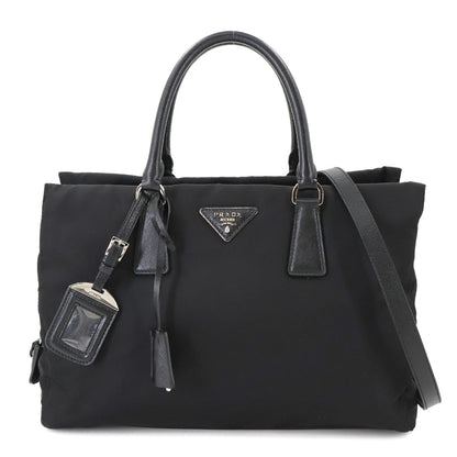 Prada Saffiano, Black, NYLON, tote