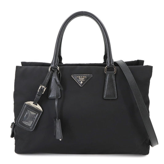 Prada Saffiano, Black, NYLON, tote