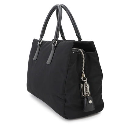 Prada Saffiano, Black, NYLON, tote