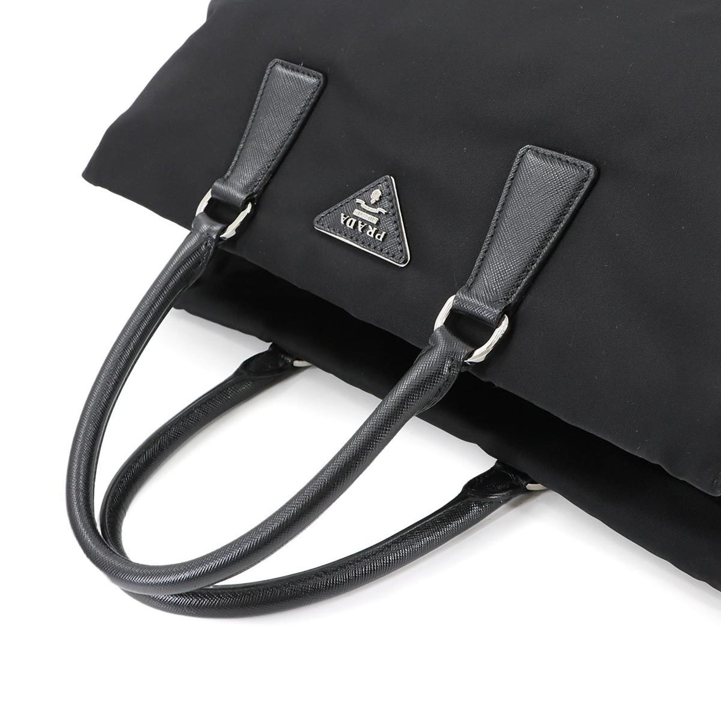 Prada Saffiano, Black, NYLON, tote