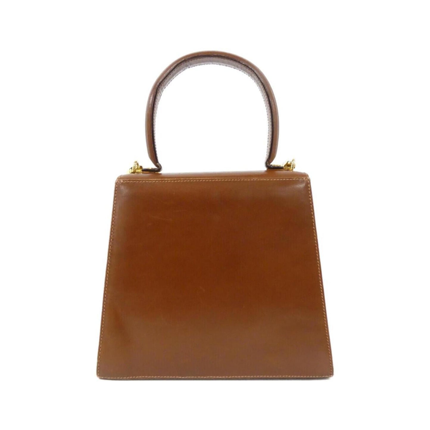 Salvatore Ferragamo Gancini, Brown, Leather, handbag