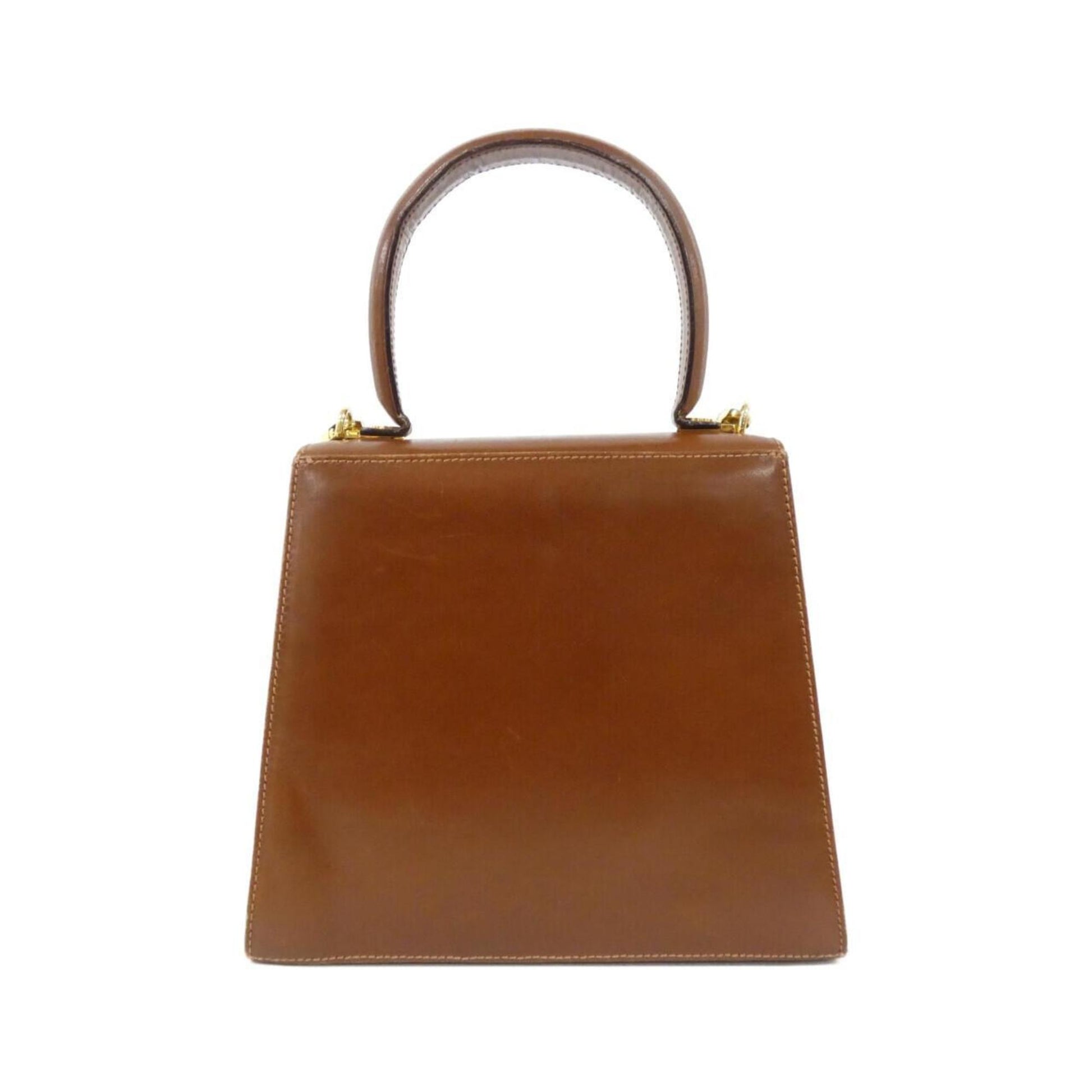 Salvatore Ferragamo Gancini, Brown, Leather, handbag