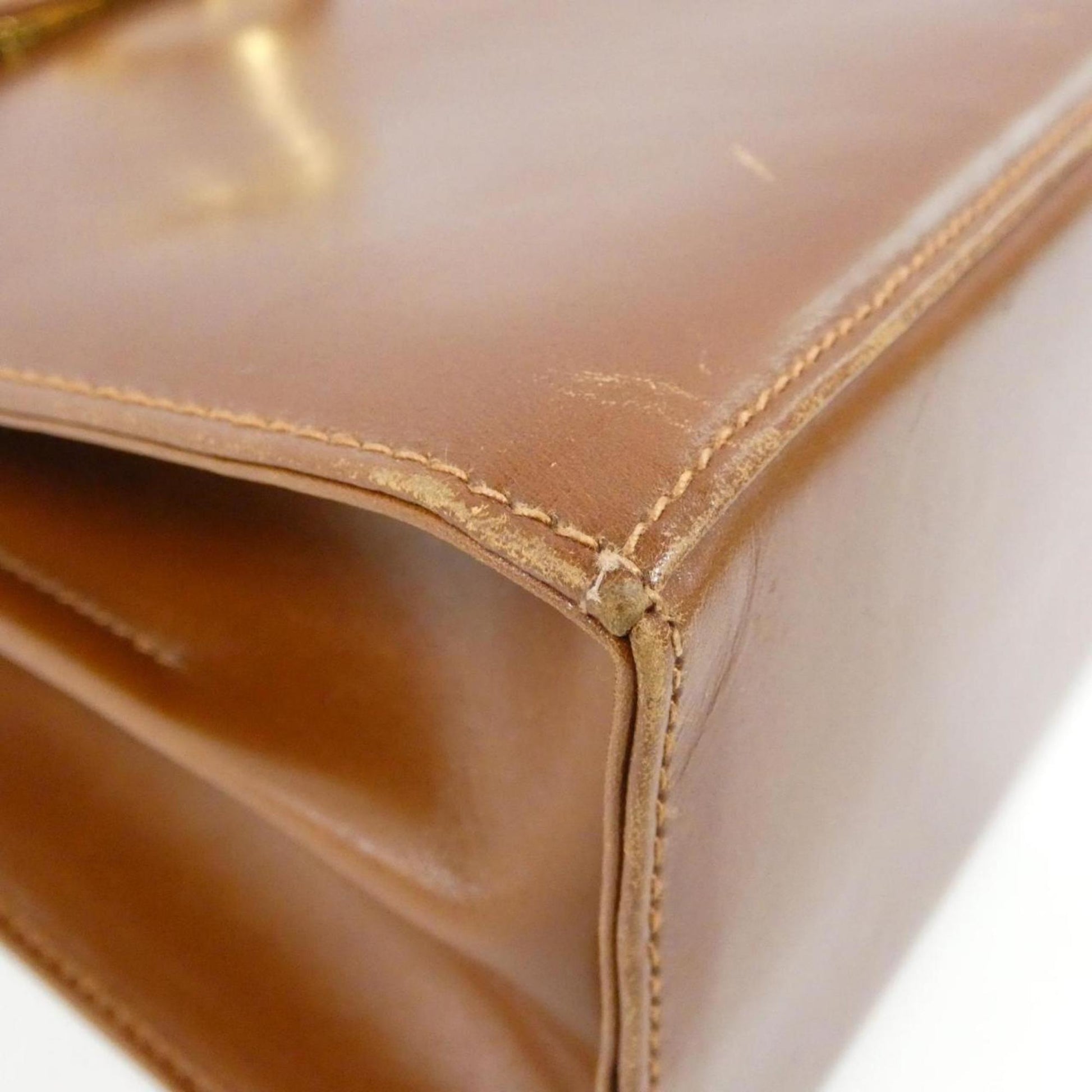 Salvatore Ferragamo Gancini, Brown, Leather, handbag
