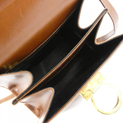 Salvatore Ferragamo Gancini, Brown, Leather, handbag