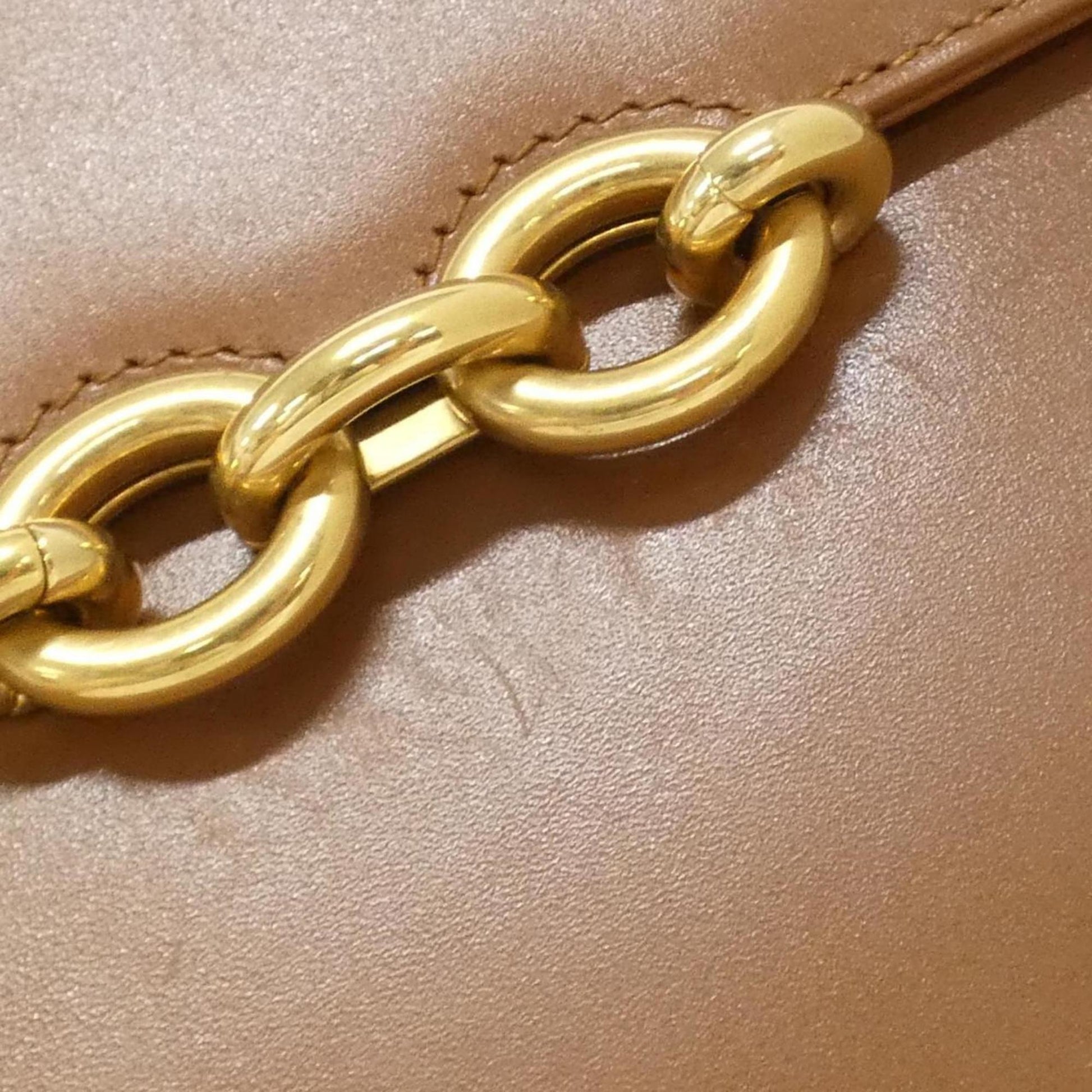 Saint Laurent Maillon, Brown, Leather, shoulder