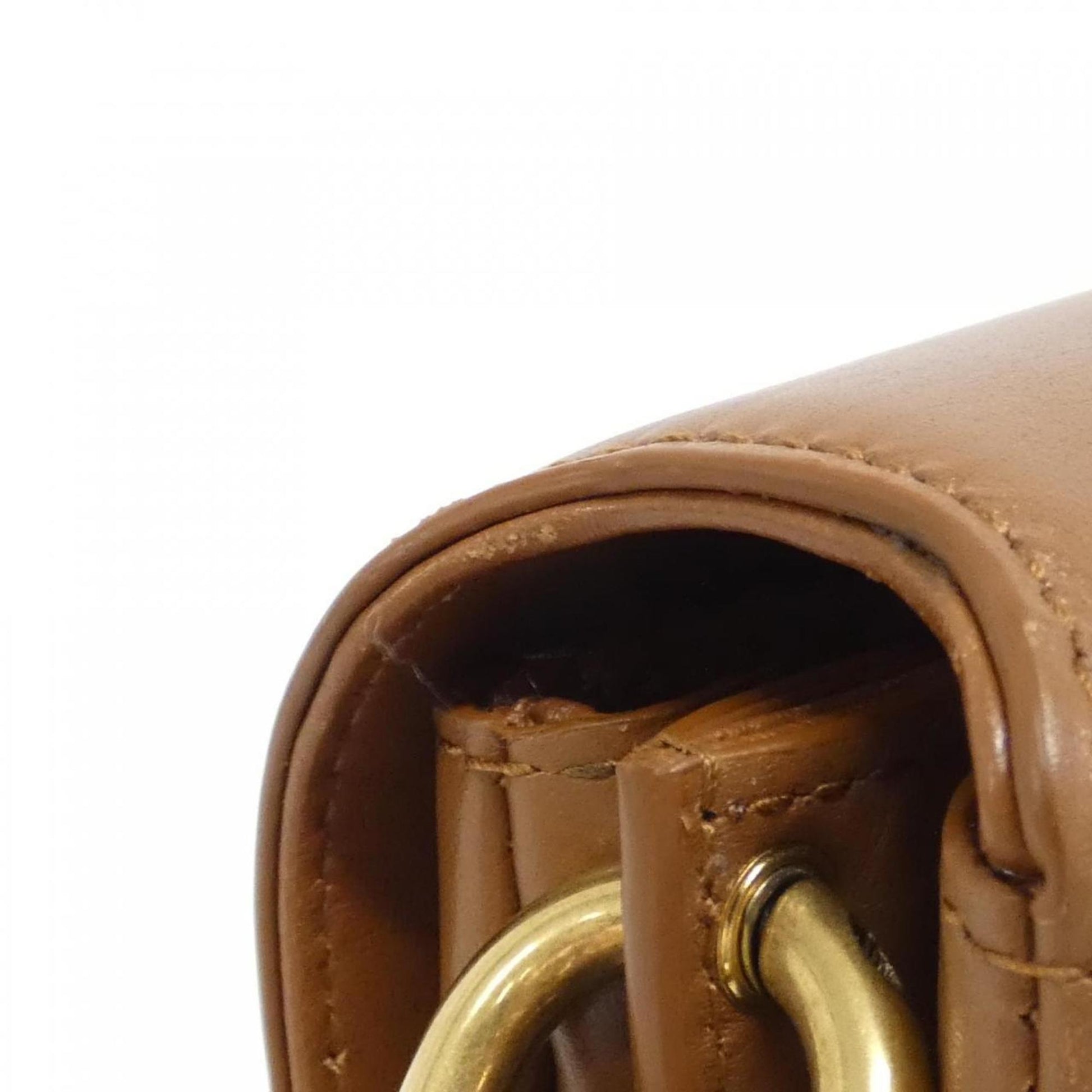 Saint Laurent Maillon, Brown, Leather, shoulder