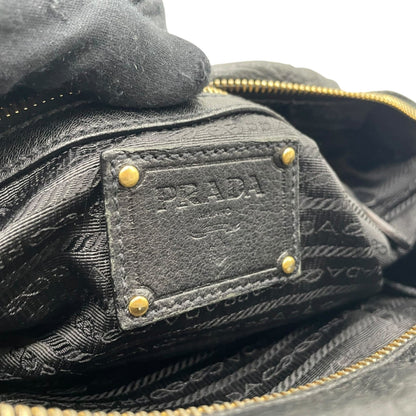 Prada, Black, Leather, handbag