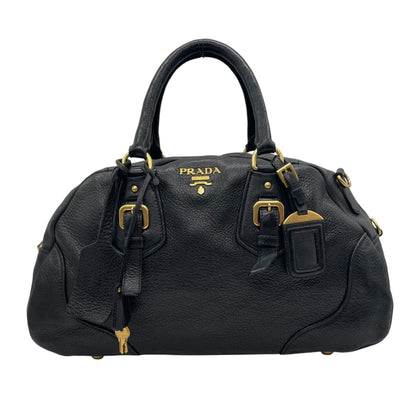 Prada, Black, Leather, handbag