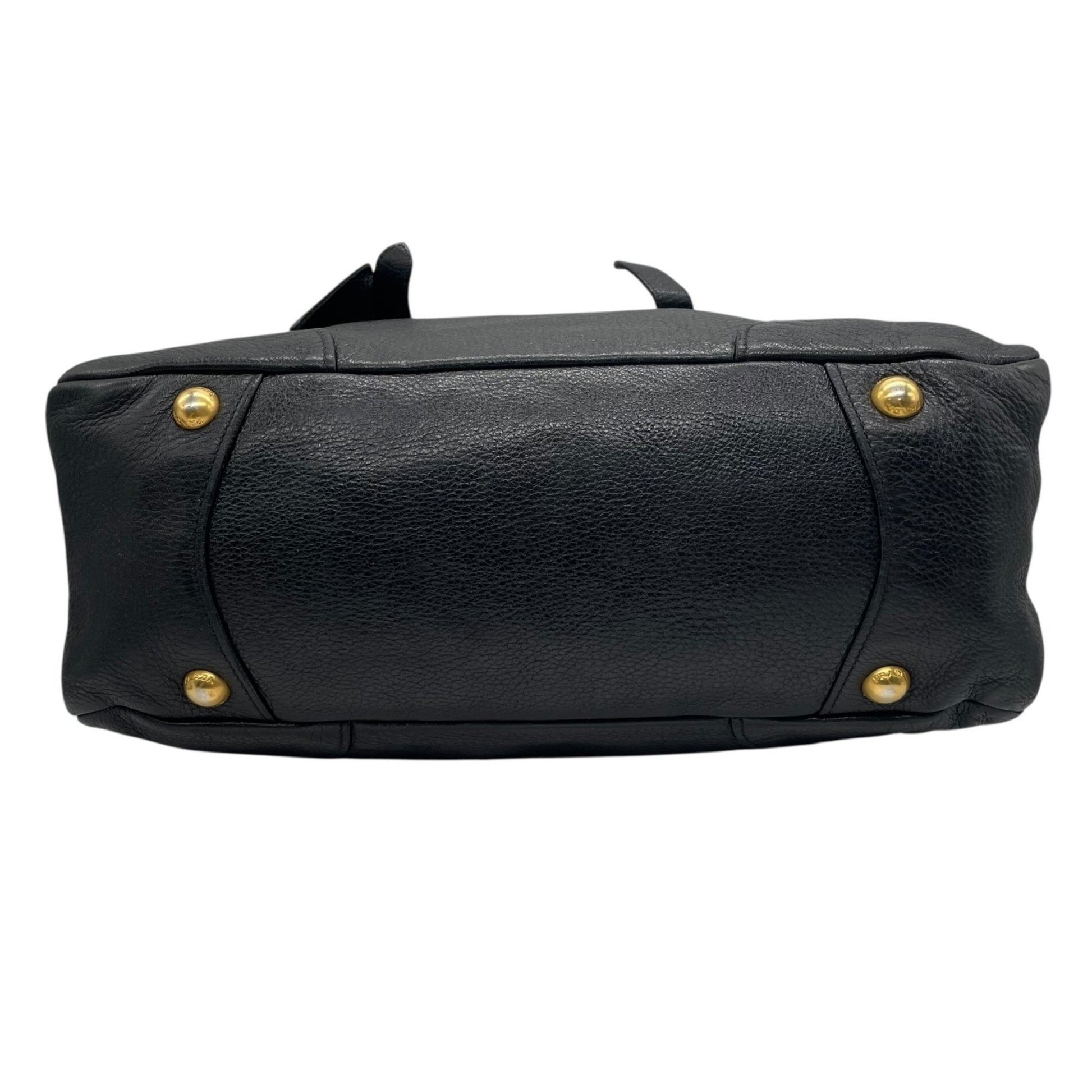 Prada, Black, Leather, handbag