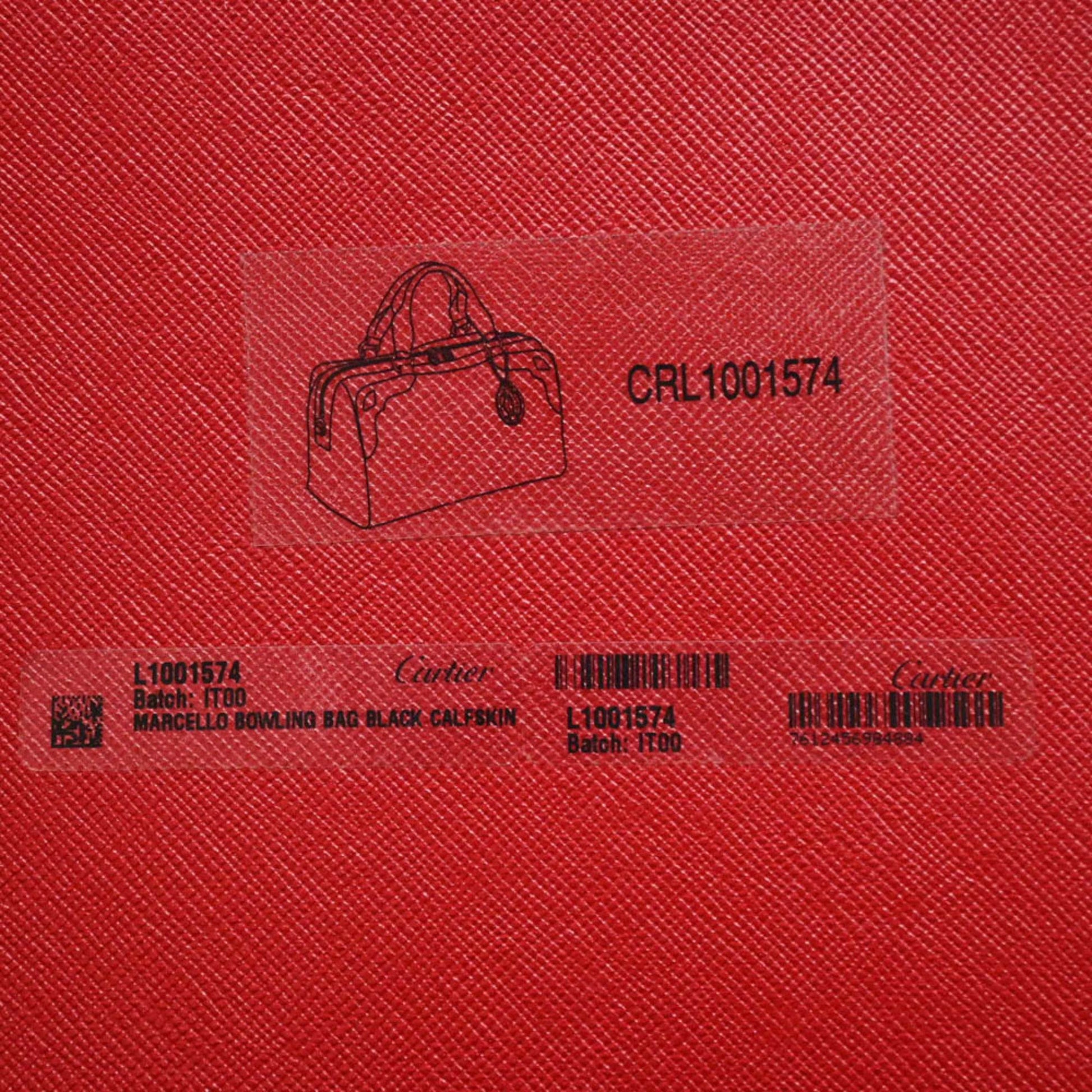 Cartier Marcello, Black, Leather, handbag