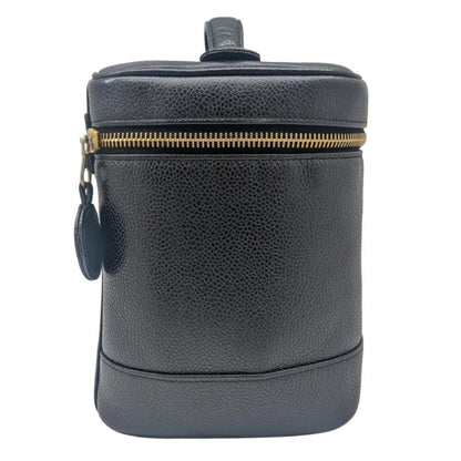 Chanel Vanity, Black, Leather, clutch
