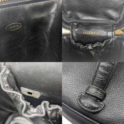 Chanel Vanity, Black, Leather, clutch