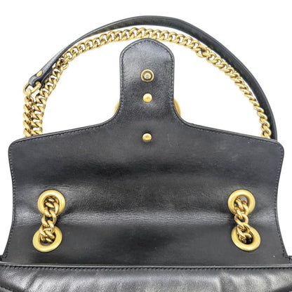 Gucci GG Marmont, Black, Leather, shoulder