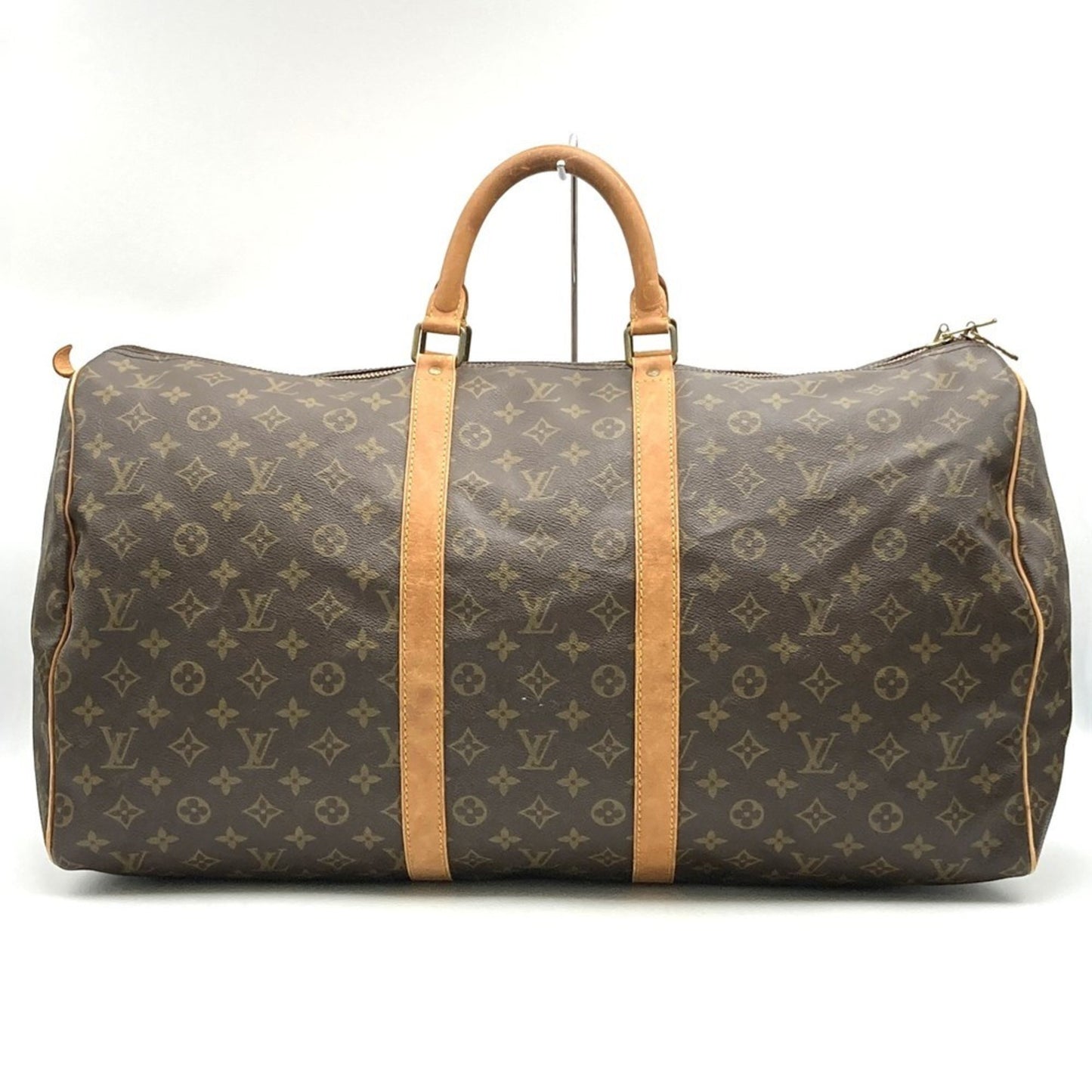 Louis Vuitton Keepall 55, Brown, Canvas, travel