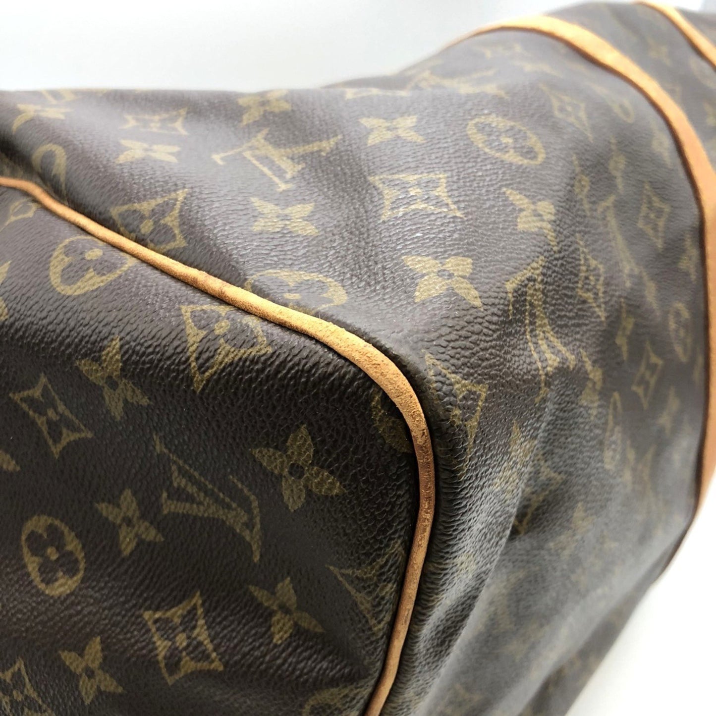 Louis Vuitton Keepall 55, Brown, Canvas, travel