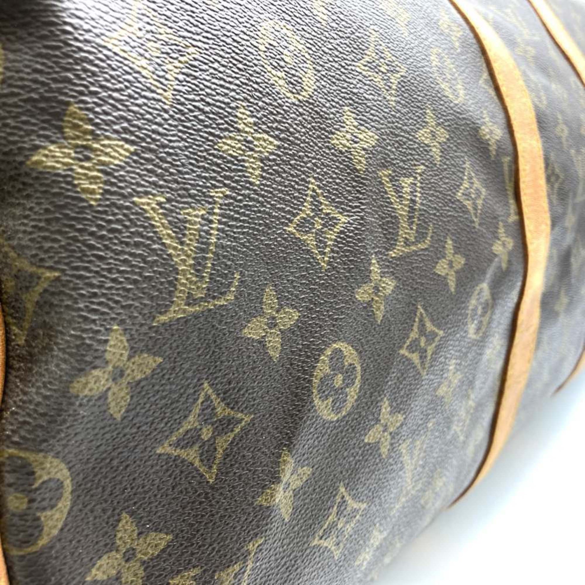 Louis Vuitton Keepall 55, Brown, Canvas, travel