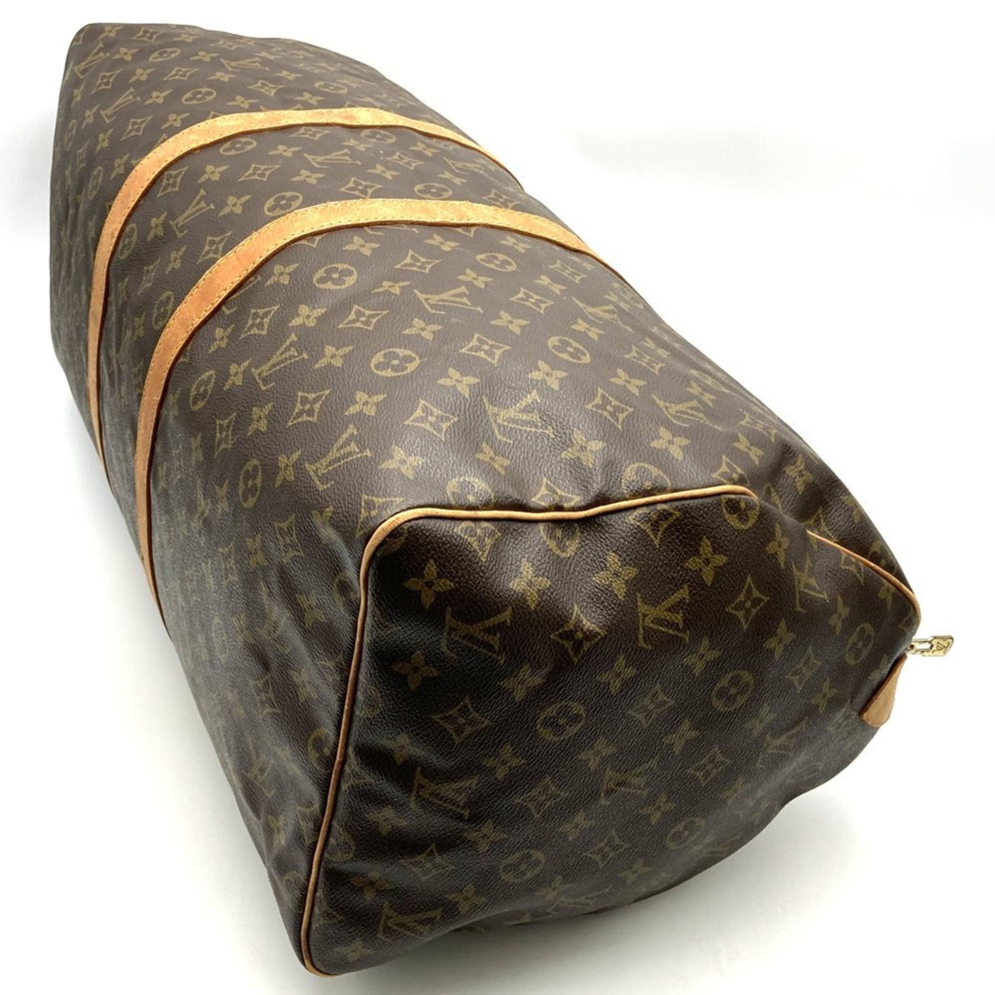Louis Vuitton Keepall 55, Brown, Canvas, travel