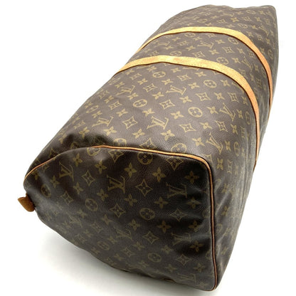 Louis Vuitton Keepall 55, Brown, Canvas, travel