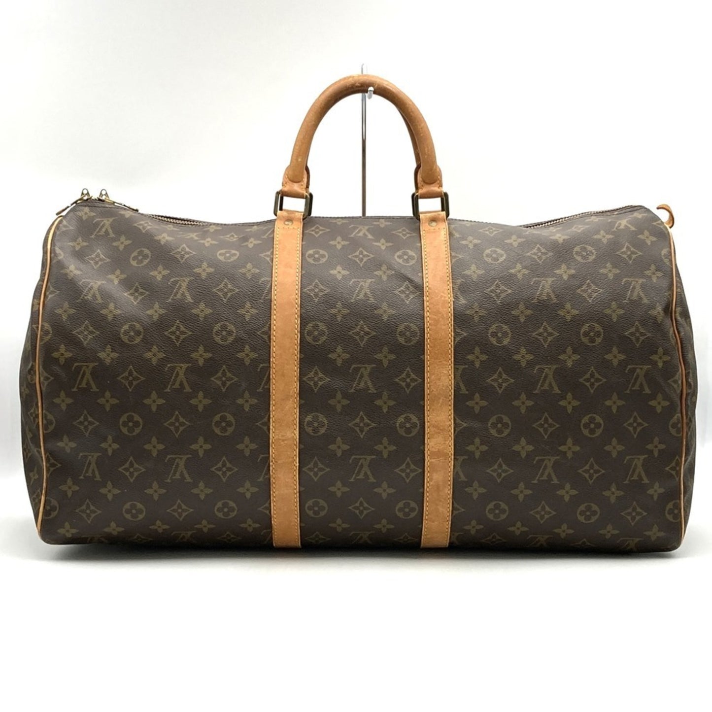 Louis Vuitton Keepall 55, Brown, Canvas, travel