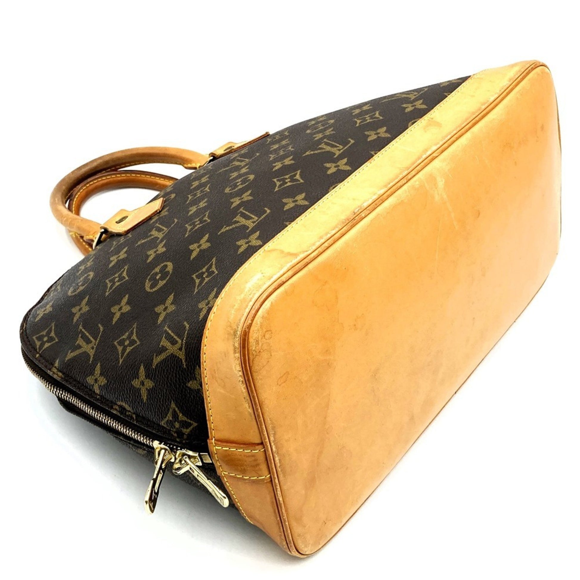 Louis Vuitton Alma, Brown, Canvas, handbag