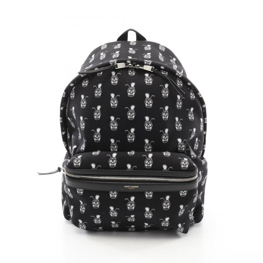 Saint Laurent -, Black, Canvas, backpack