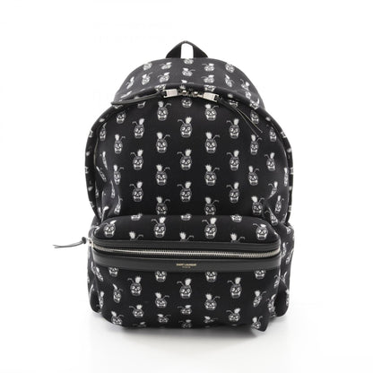 Saint Laurent -, Black, Canvas, backpack