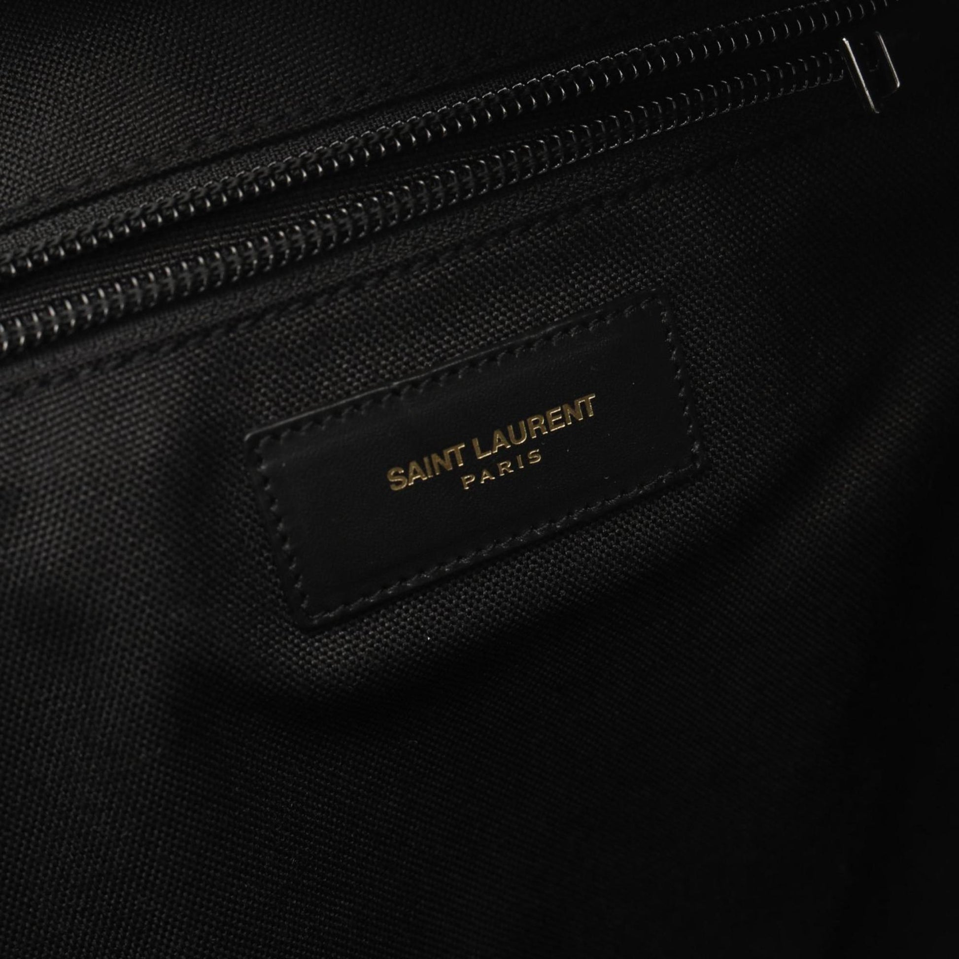 Saint Laurent -, Black, Canvas, backpack