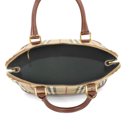 Burberry Haymarket, Beige, Canvas, handbag