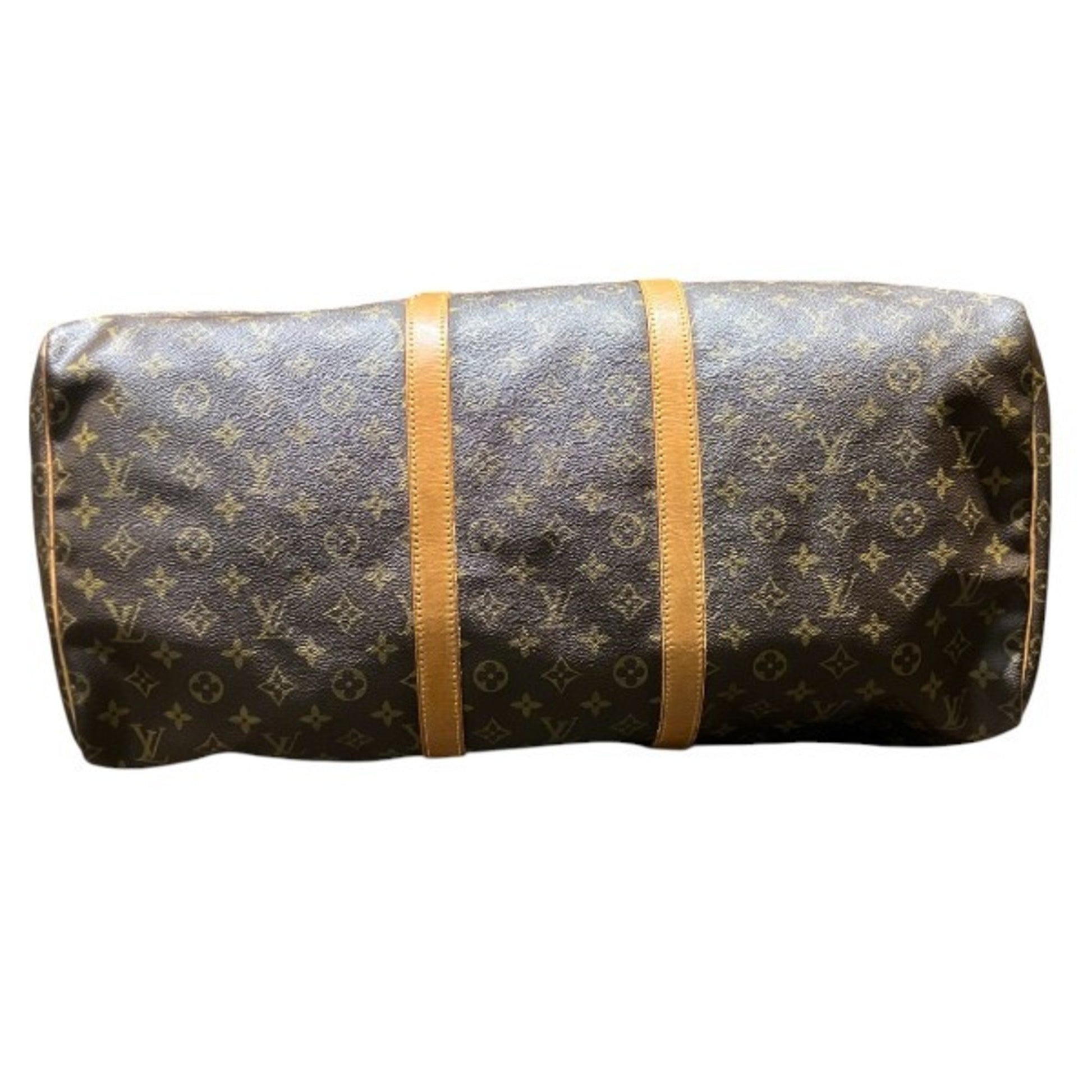Louis Vuitton Keepall 55, Brown, Canvas, travel