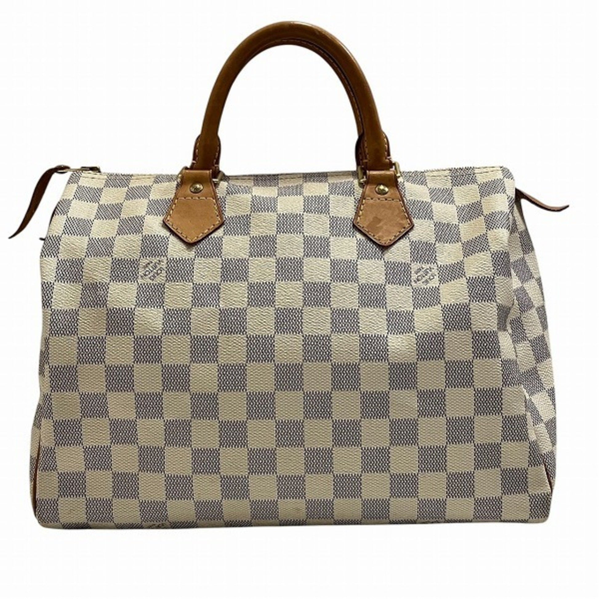 Louis Vuitton Speedy 30, White, Canvas, handbag