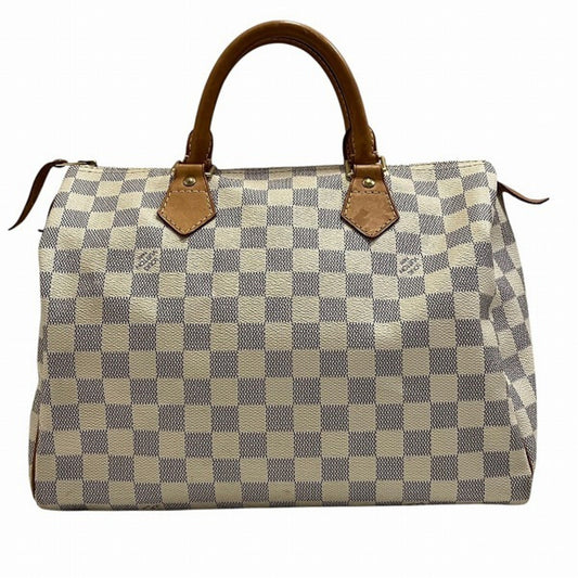 Louis Vuitton Speedy 30, White, Canvas, handbag