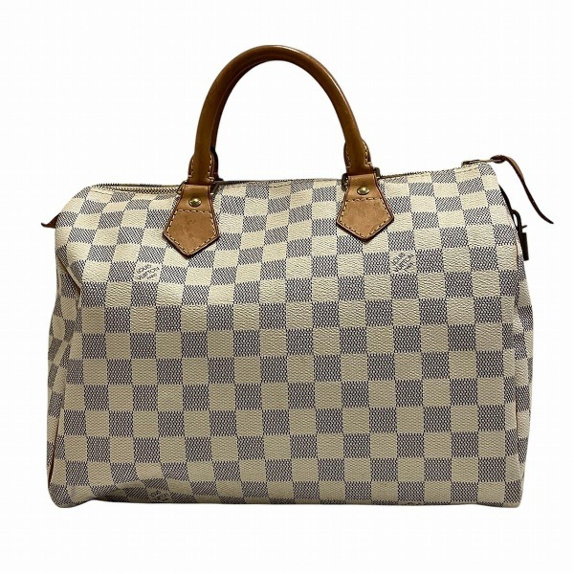 Louis Vuitton Speedy 30, White, Canvas, handbag