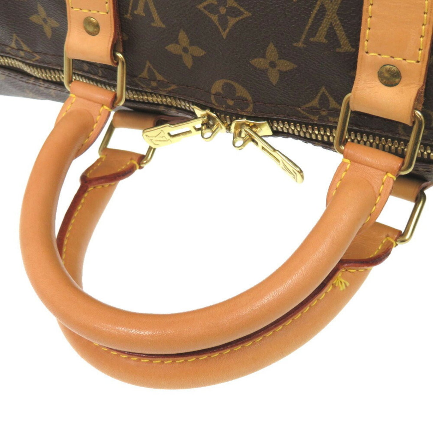 Louis Vuitton Keepall Bandouliere 50, Brown, "CANVAS, LEATHER", travel