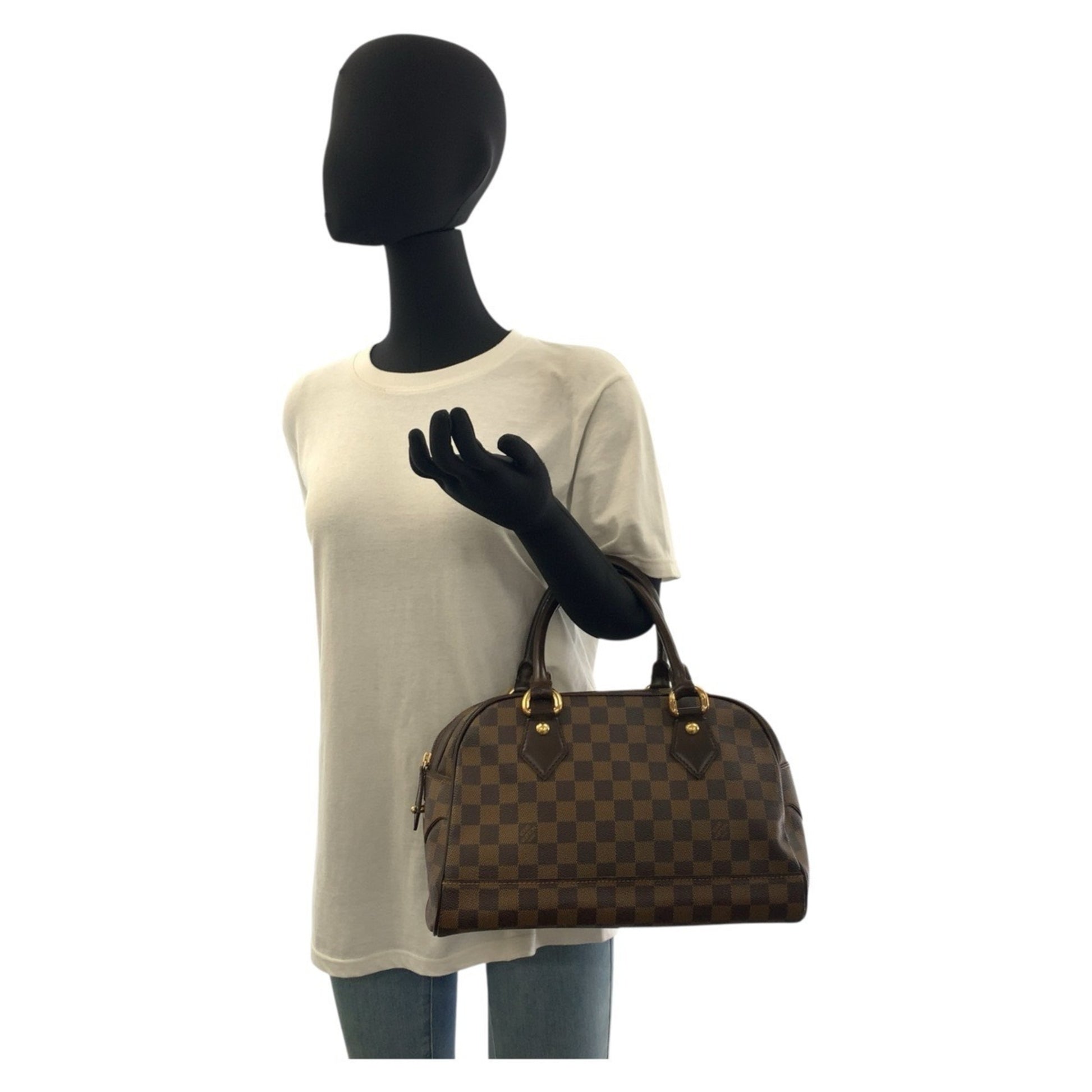 Louis Vuitton Duomo, Brown, Canvas, handbag