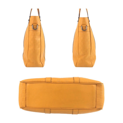 Louis Vuitton Tadao, Yellow, Leather, tote