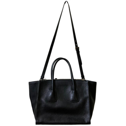 Prada Twin Pocket, Black, Leather, tote