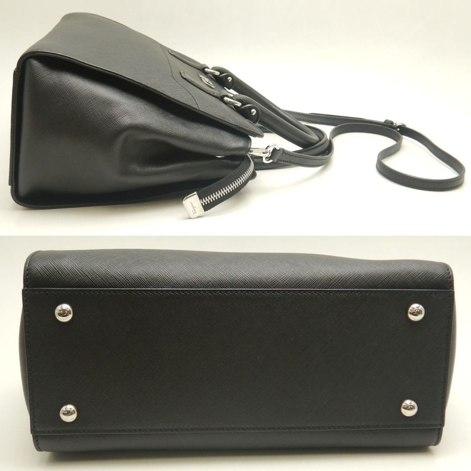 Salvatore Ferragamo Briana, Black, Leather, handbag
